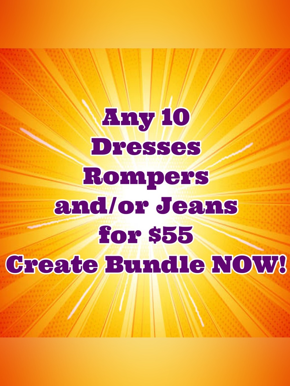 Any 10 Dresses Rompers Jeans $55